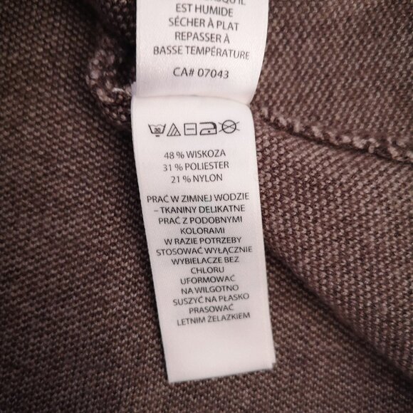 NWT Adrienne Vittadini Ladies Size Large Brown Straight Fit Knit Blazer - Picture 7 of 14